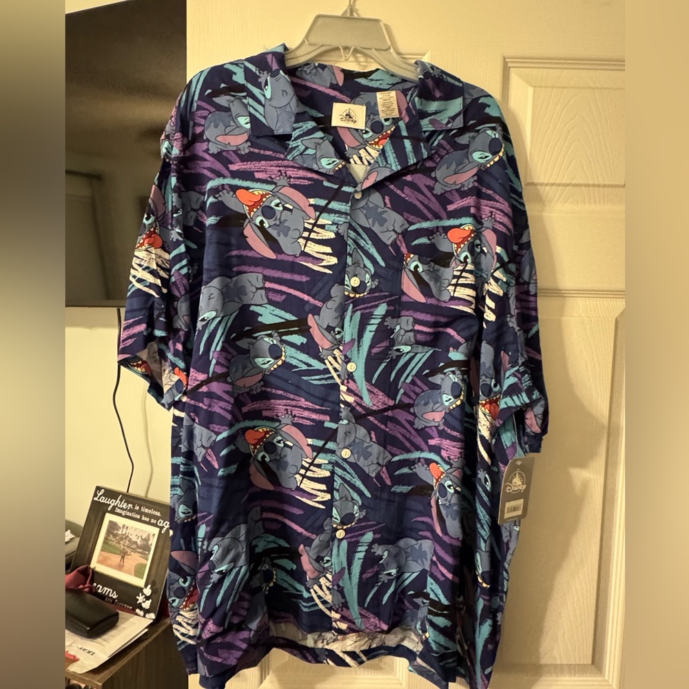 Disney Stitch Woven Shirt for Adults